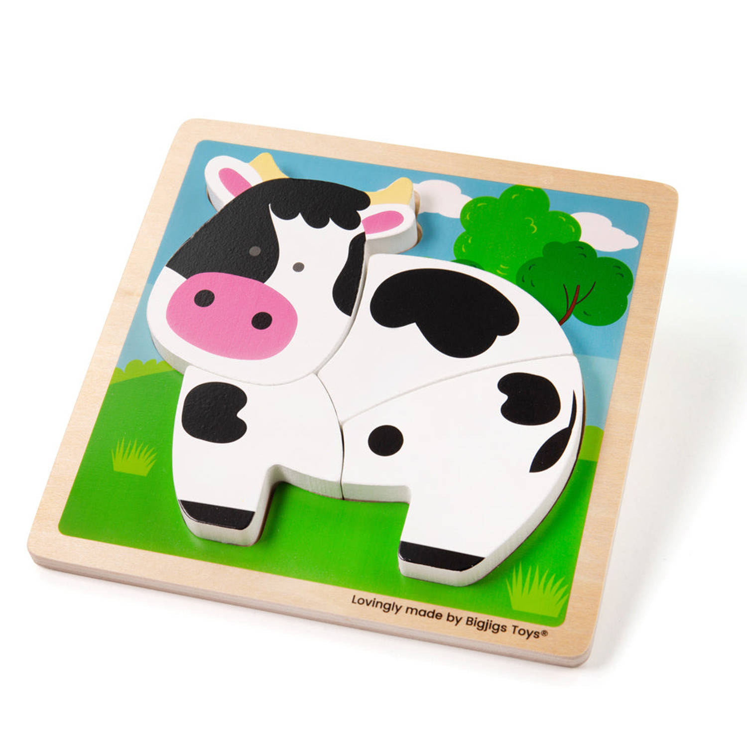 Bigjigs Chunky Lift Out Cow Puzzle