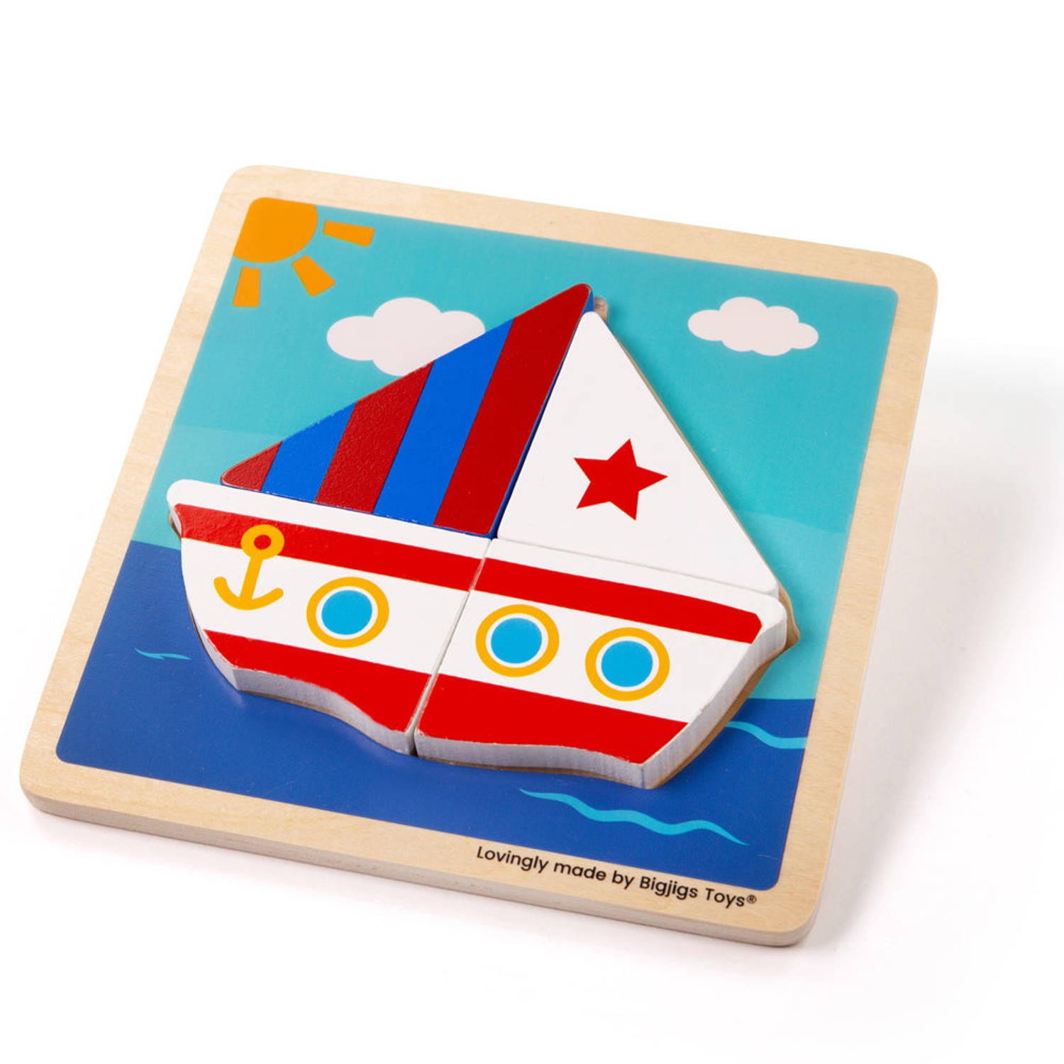 Bigjigs Chunky Lift Out Boat Puzzle