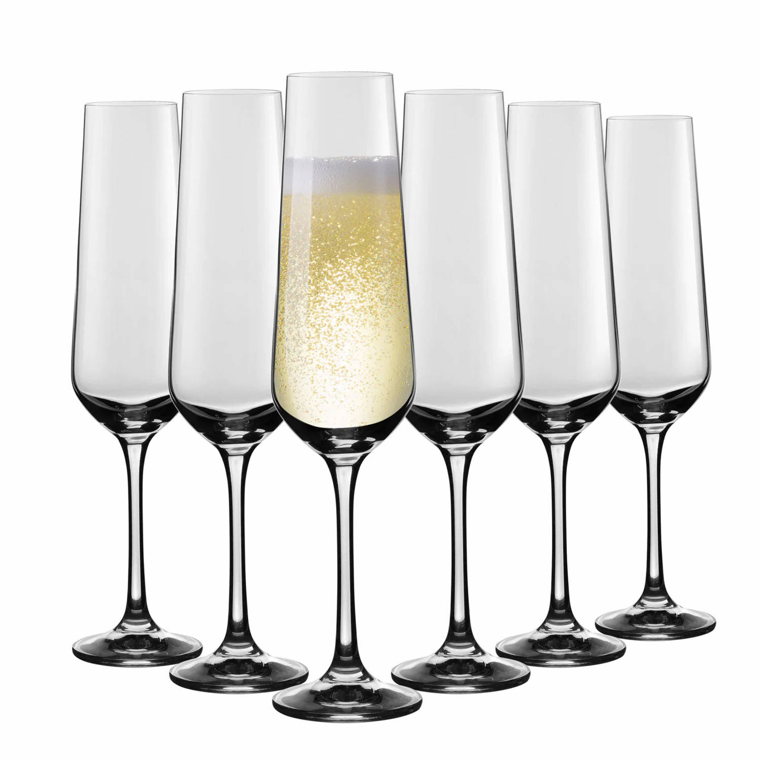 Florina Australia set van 6 exclusieve champagne glazen 260 ml - Zeer luxe en elegante uitstraling - Bevat geen schadelijke stoffen