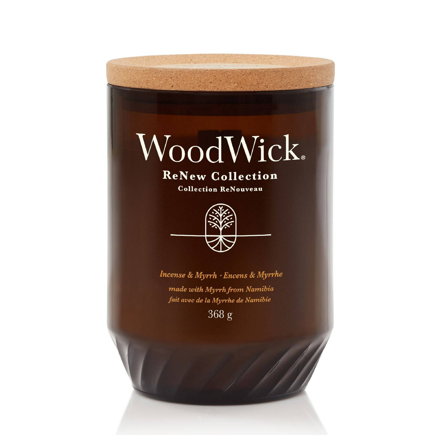 WoodWick Geurkaars Large - ReNew - Incense & Myrrh - 13 cm / ø 9 cm