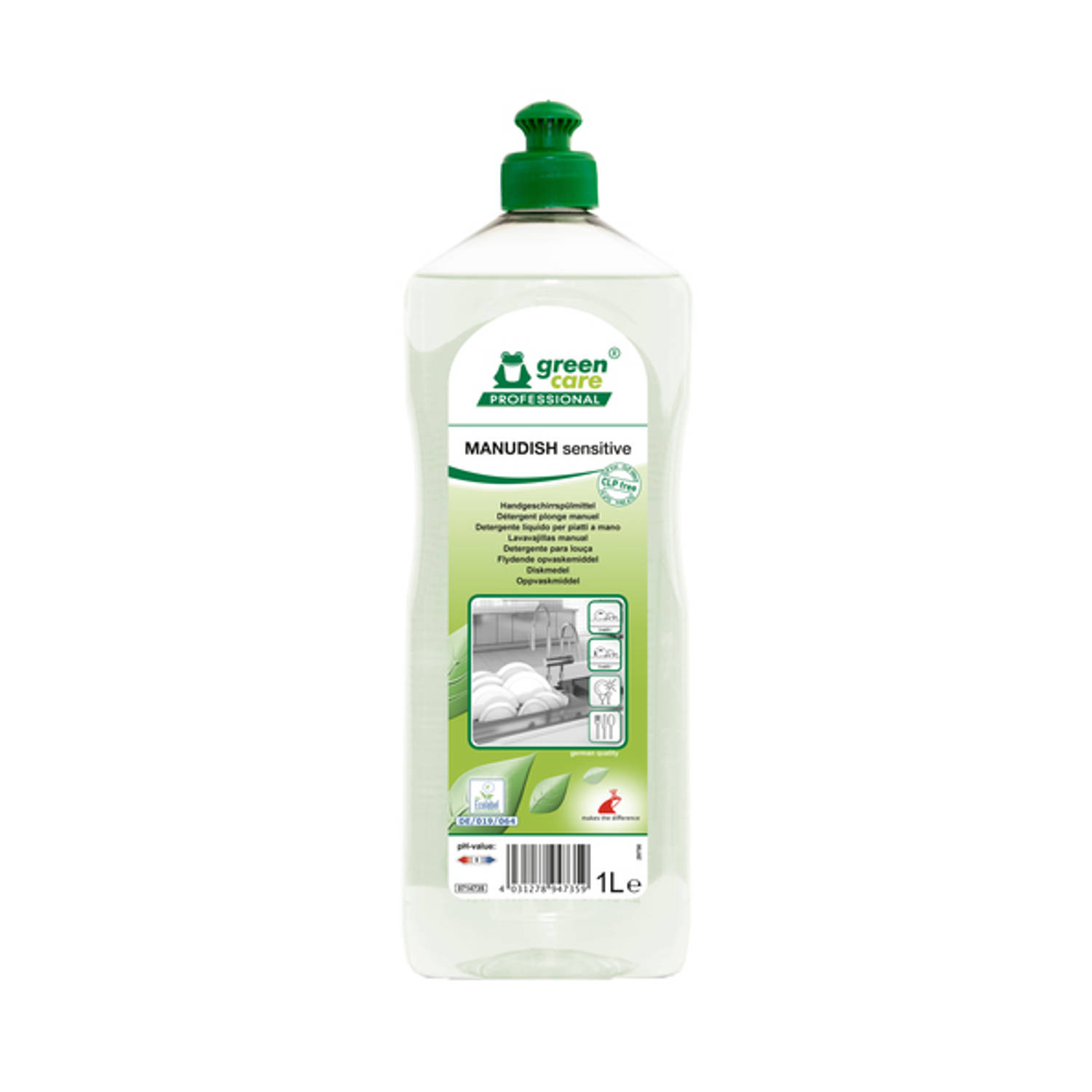 Green care professional manudish sensitive afwasmiddel (1 liter)