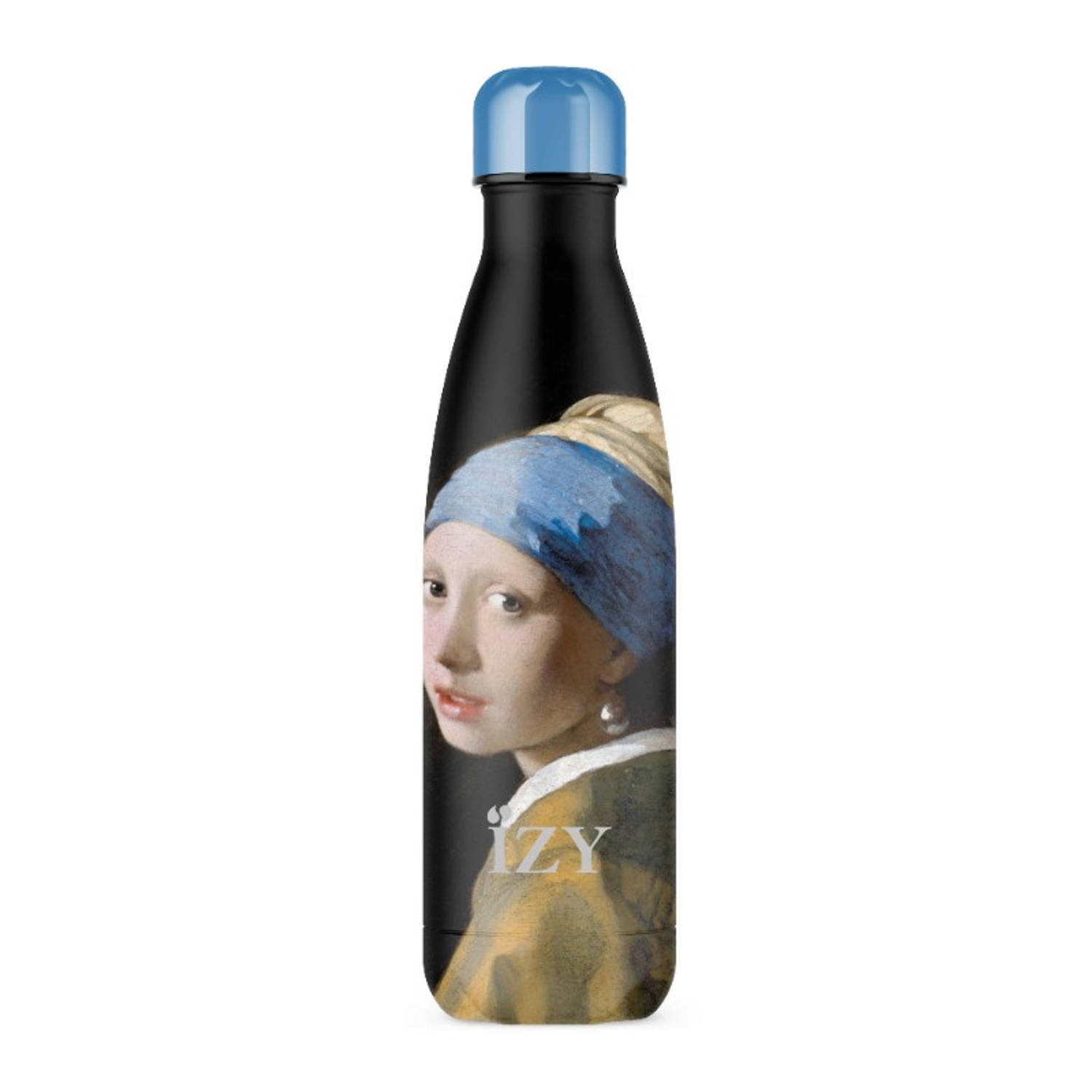 IZY Bottles x Vermeer (Meisje met de Parel) 500ML | Thermosfles | Drinkfles | Waterfles | Schoolfles | Isoleerfles | Beker | Drinkbeker | Koud | Warm | Fles | Back to School | 500