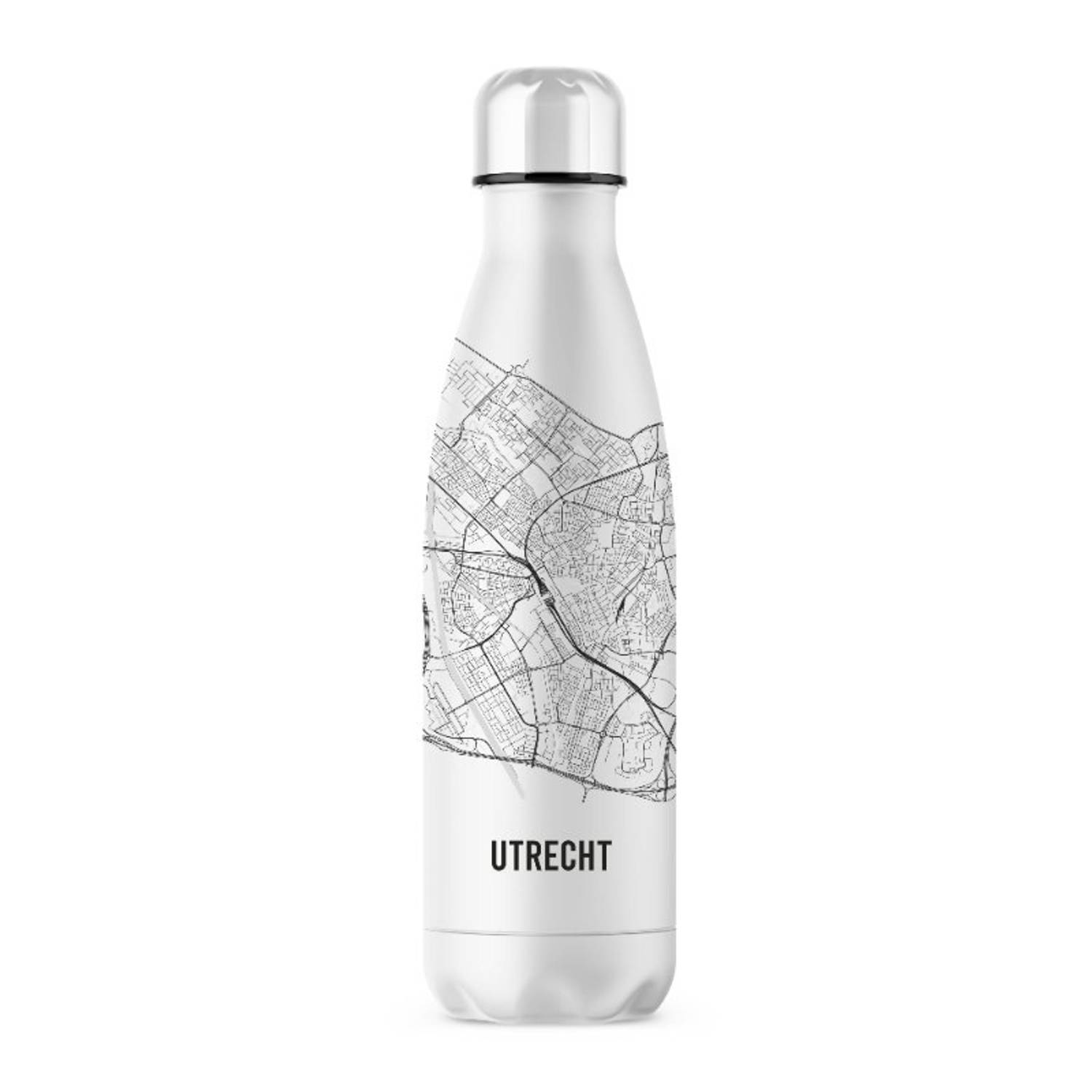 IZY Bottles x Utrecht | 500 ML | Thermosfles | Drinkfles | Waterfles | Schoolfles | Isoleerfles | Beker | Drinkbeker | Koud | Warm | Fles | Back to School | 500ml