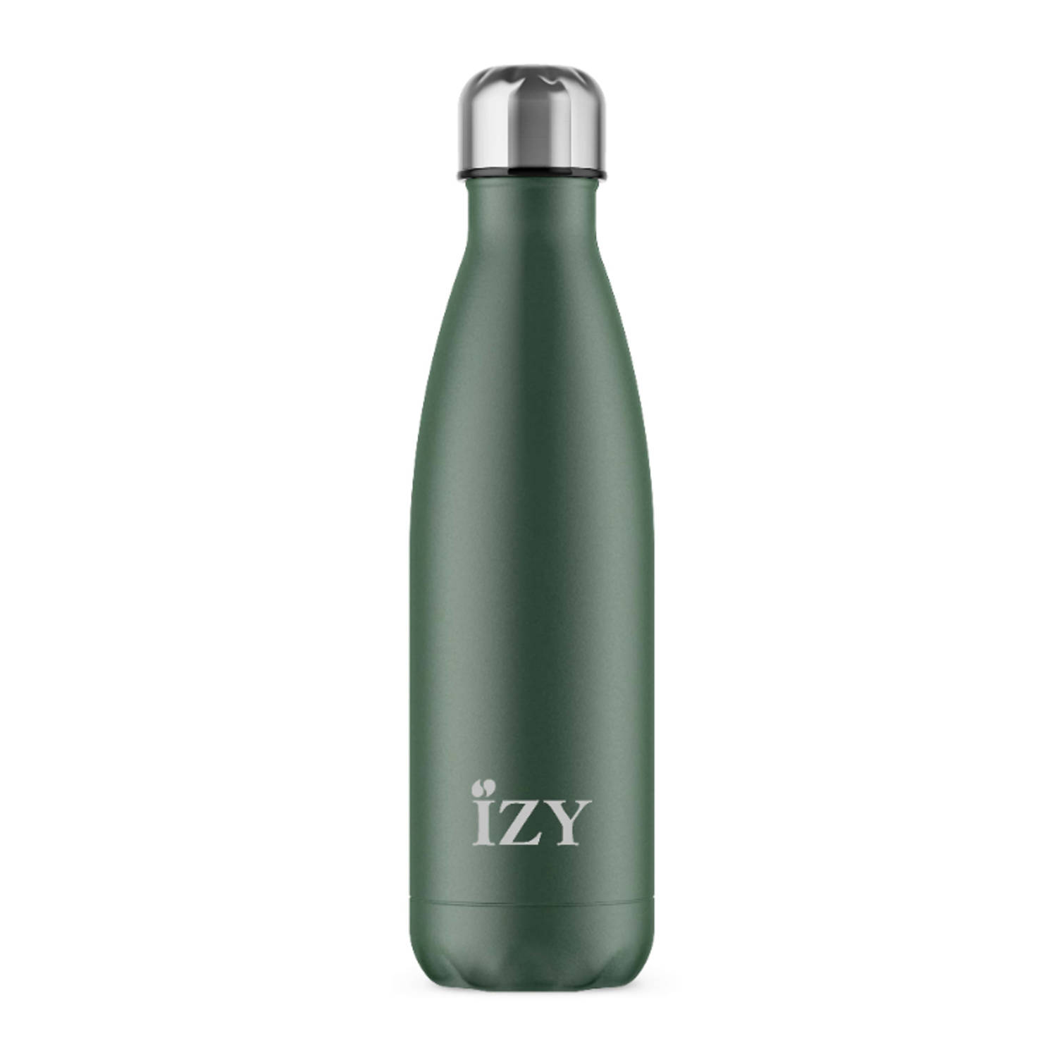 IZY Bottles x Poedercoat Groen | 500 ML | Thermosfles | Drinkfles | Waterfles | Schoolfles | Isoleerfles | Beker | Drinkbeker | Koud | Warm | Fles | Back to School | 500ml