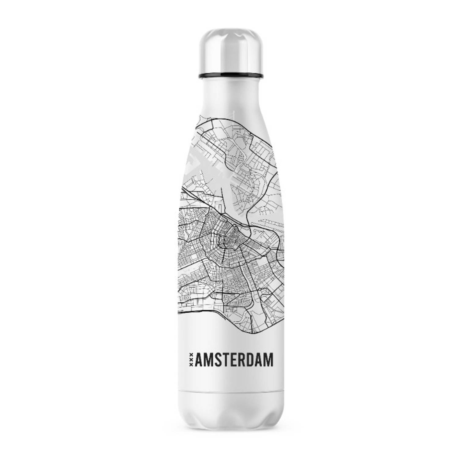 IZY Bottles x Amsterdam | 500 ML | Thermosfles | Drinkfles | Waterfles | Schoolfles | Isoleerfles | Beker | Drinkbeker | Koud | Warm | Fles | Back to School | 500ml