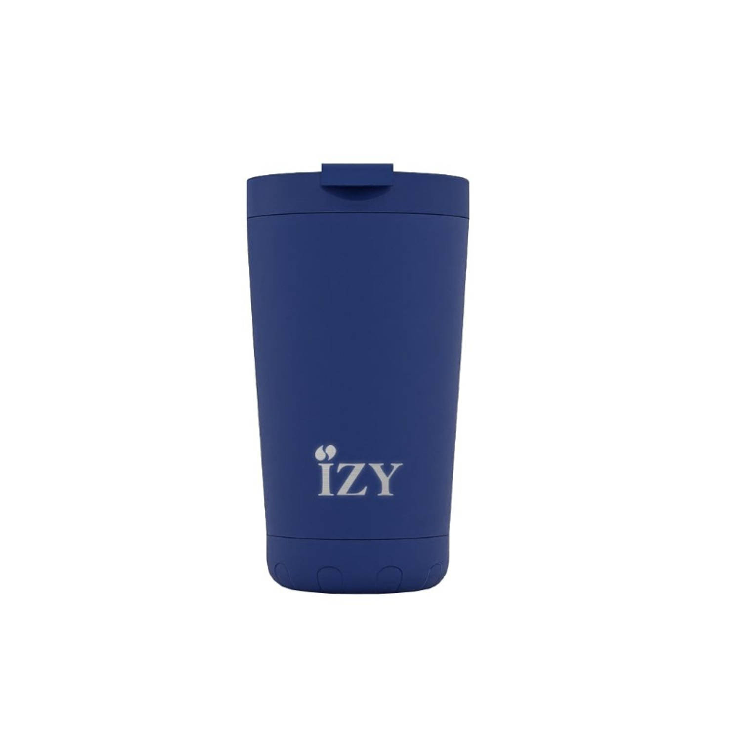 IZY x Blauw Thermosbeker - Koffiebeker to go - 350 ml - Drinkbeker RVS - Travel Mug - Reisbeker