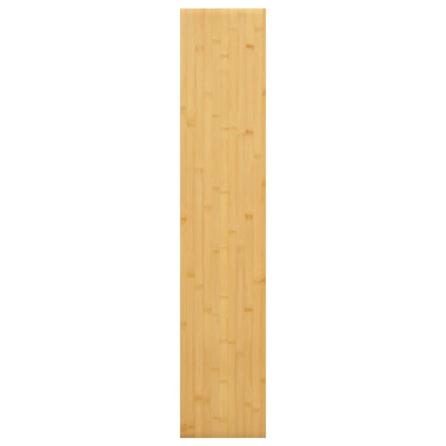 The Living Store Wandplank - Bamboe - 100 x 20 x 1.5 cm - Rustieke stijl