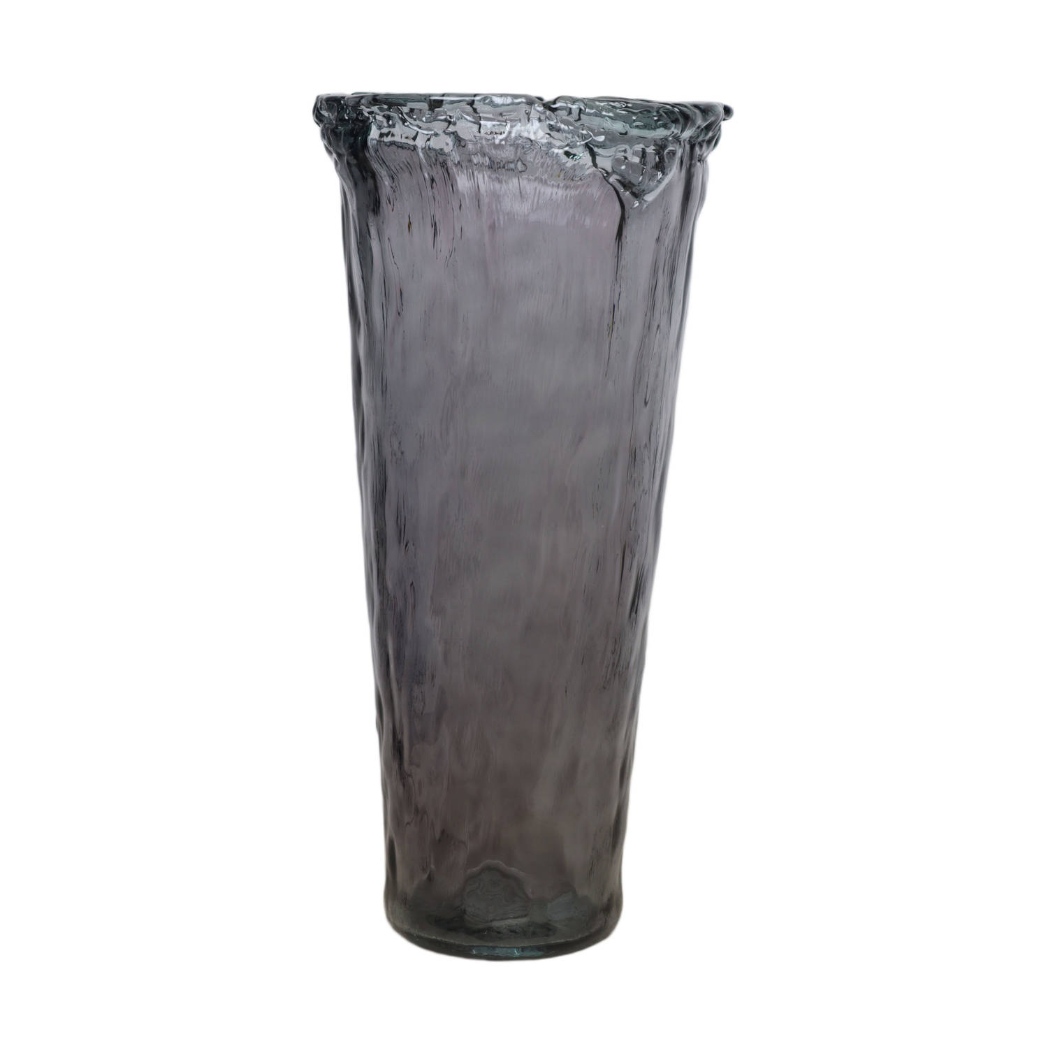 DKNC - Vaas recycled glas - 25x25x50cm - Grijs