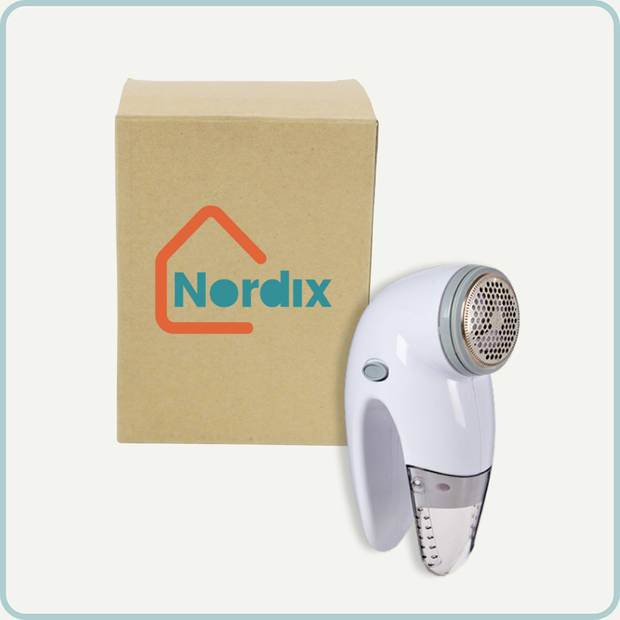 Nordix Pluizenverwijderaar - Pluizentondeuse - Ontpluizer - Ontpiller - Elektrisch - Pluizendief - Wit - Grijs