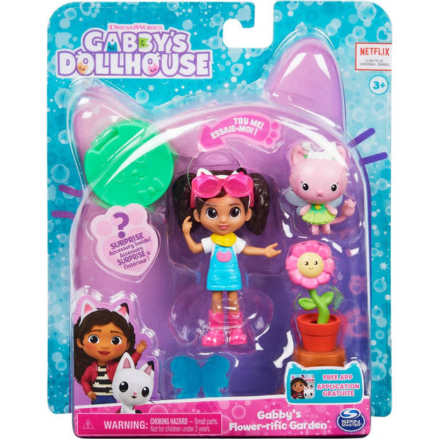 Gabby's Dollhouse Cattivity Pack Flower Garden - Minipop - Speelset - Gabby's Poppenhuis - Bloementuin speelfigurenset