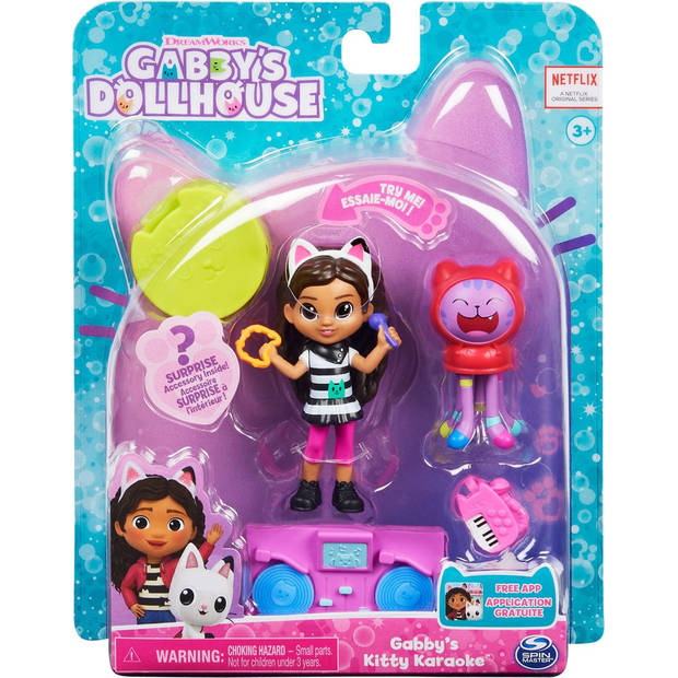 Gabby's Dollhouse Cattivity Pack Kitty Karaoke - Minipop - Speelset - Gabby's Poppenhuis - Karaoke speelfigurenset