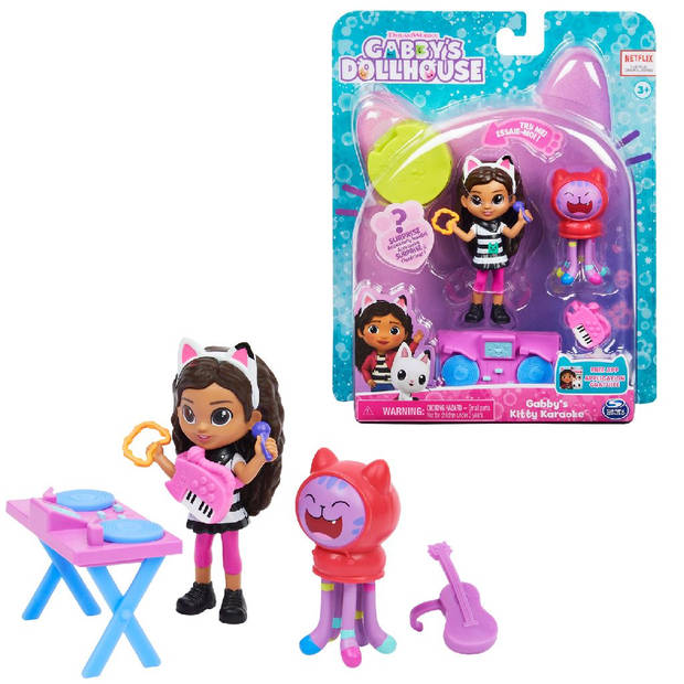 Gabby's Dollhouse Cattivity Pack Kitty Karaoke - Minipop - Speelset - Gabby's Poppenhuis - Karaoke speelfigurenset