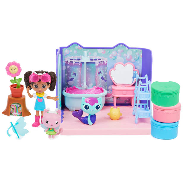 Gabby's Dollhouse - Gabby's Flower Garden + Mercat's Bathroom - Speelset - Voordeelpakket