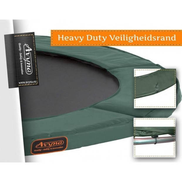 Avyna Trampoline Beschermrand Heavy Duty - Universeel - ø 380 cm - Groen