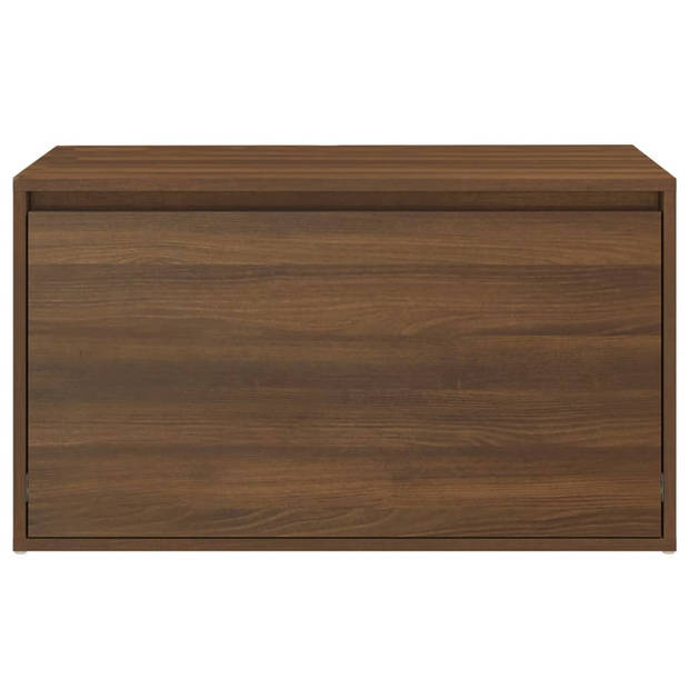 The Living Store Halbank Bruineiken - Bewerkt hout - 80 x 40 x 45 cm - Multifunctioneel