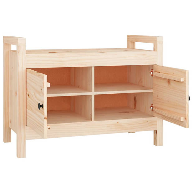 The Living Store Halbank 80 x 40 x 60 cm - Massief grenenhout - Voldoende opbergruimte