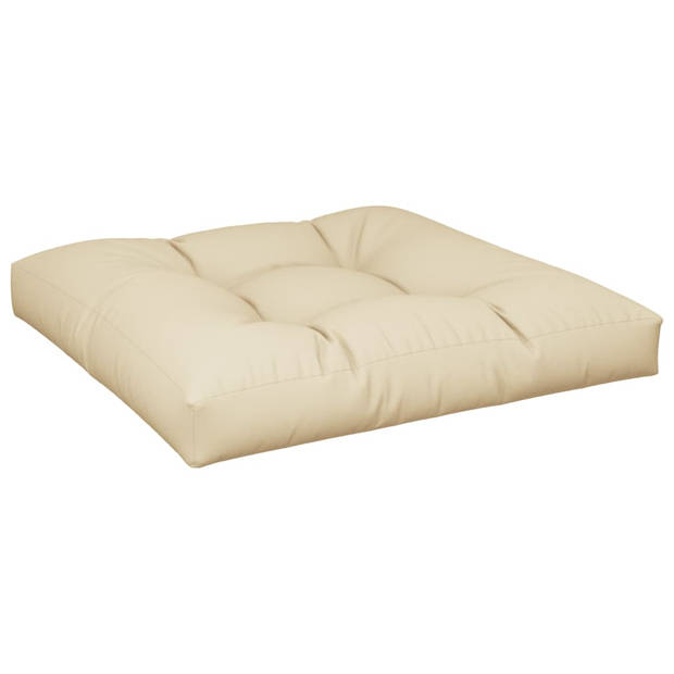 vidaXL Palletkussens 2 st stof beige