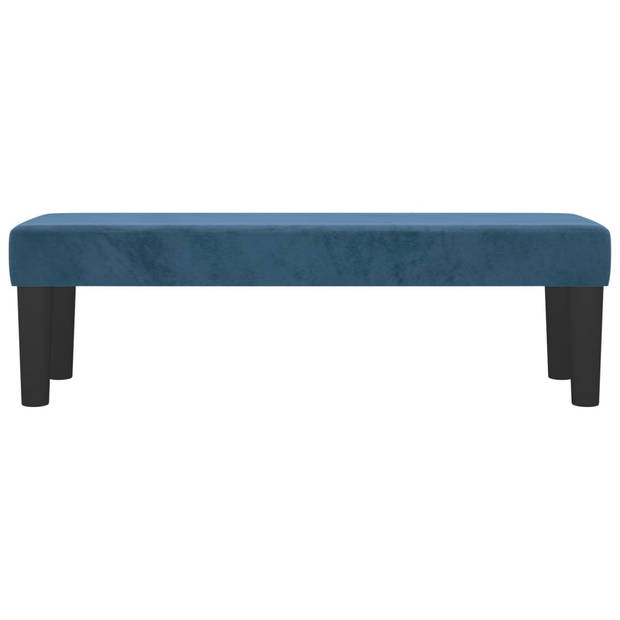 vidaXL Bankje 100x30x30 cm fluweel donkerblauw