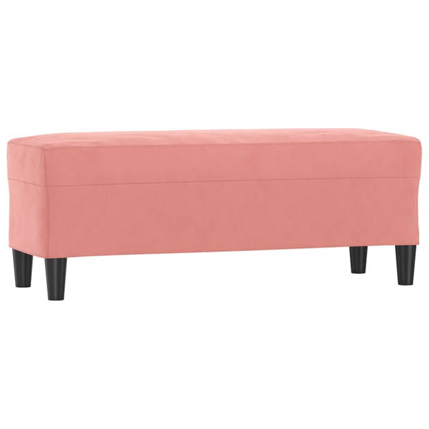 vidaXL Bankje 100x35x41 cm fluweel roze