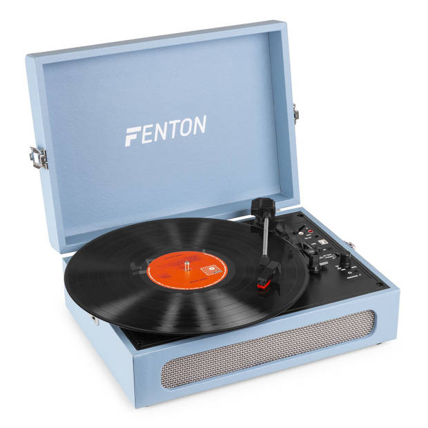 Fenton RP118E retro platenspeler met Bluetooth in /out en USB - Blauw