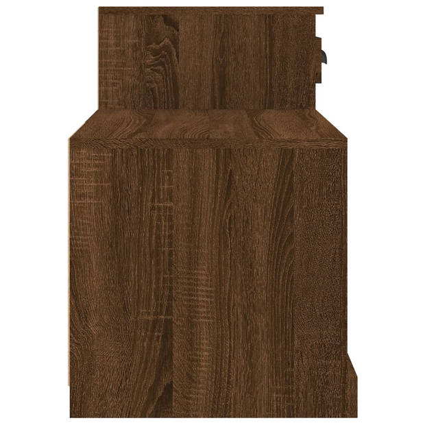 vidaXL Schoenenkast 100x42x60 cm bewerkt hout bruin eikenkleur
