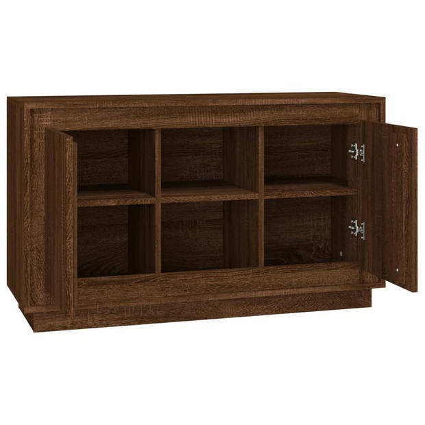 vidaXL Dressoir 102x35x60 cm bewerkt hout bruin eikenkleur