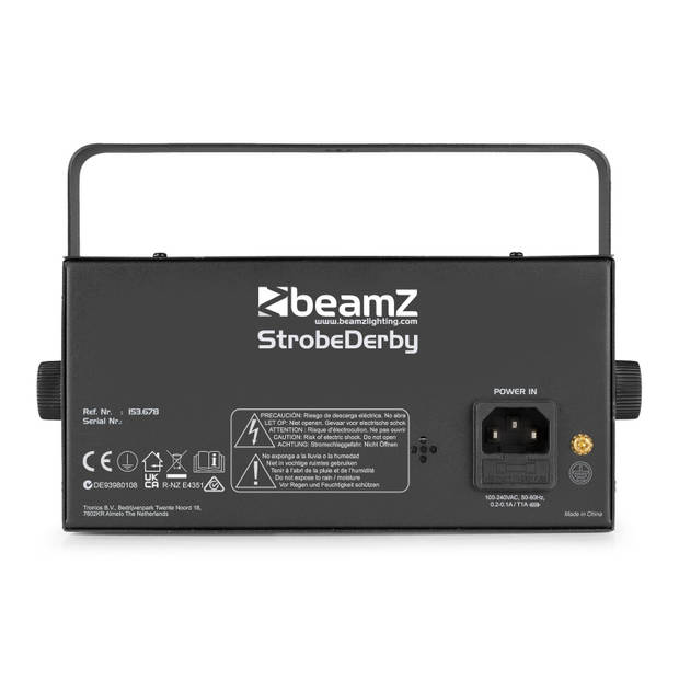 Discolamp - BeamZ StrobeDerby - 2-in-1 LED discolamp met Derby en Stroboscoop + afstandsbediening
