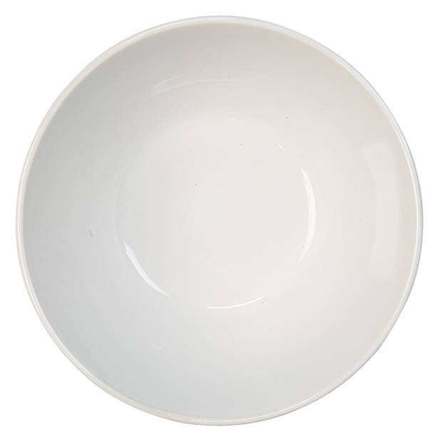 HAES DECO - Set van 2 Soepkommen / Mueslischalen - Ø 16x7 cm / 500 ml - Wit - Keramiek - Diverse servies