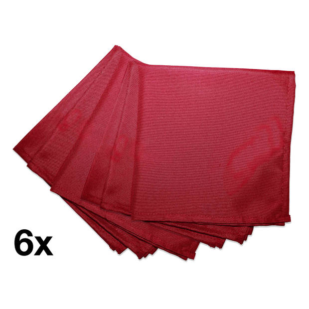 Wicotex-Servetten polyester 40x40cm rood 6 stuks