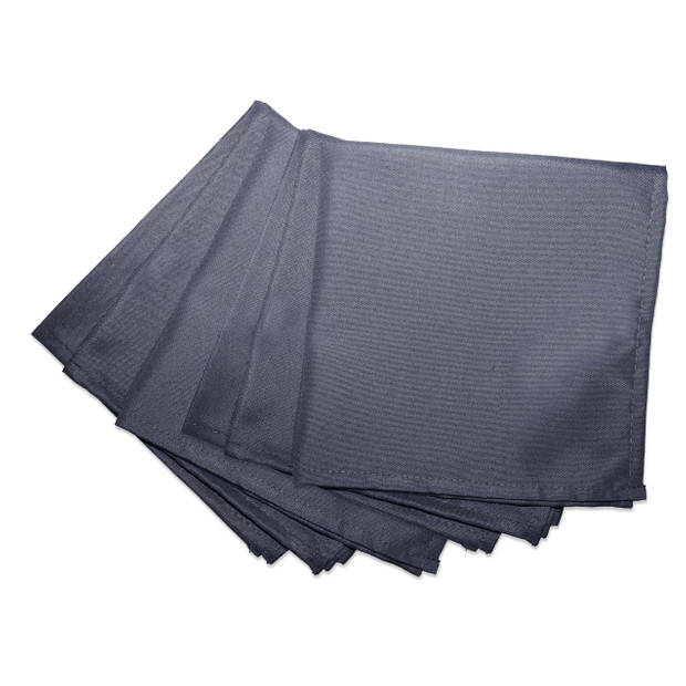Wicotex-Servetten polyester 40x40cm donker grijs 6 stuks
