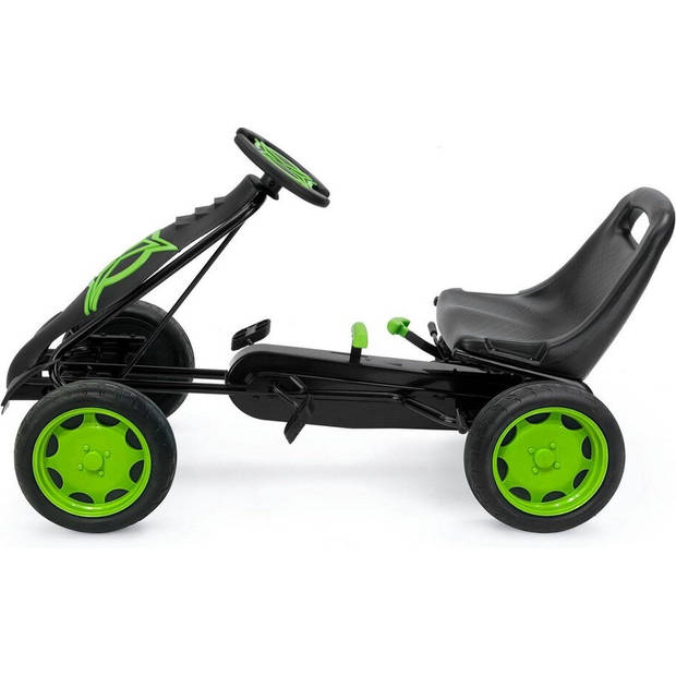 Xootz Viper Go Kart Skelter Junior Zwart/Groen