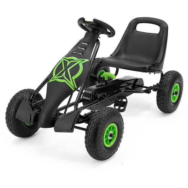 Xootz Viper Go Kart Skelter Junior Zwart/Groen