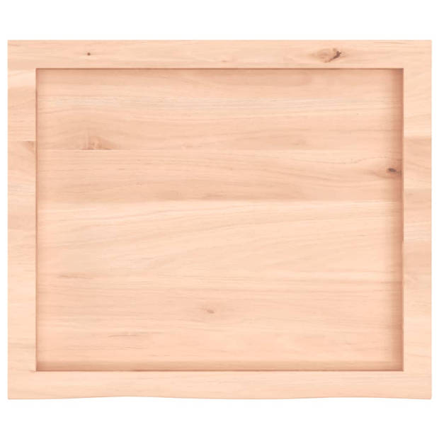 vidaXL Wandschap 60x50x(2-6) cm onbehandeld massief eikenhout