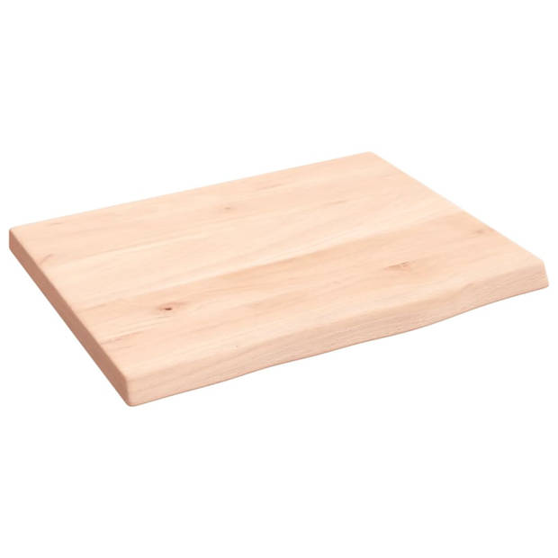 vidaXL Wandschap 40x30x2 cm onbehandeld massief eikenhout