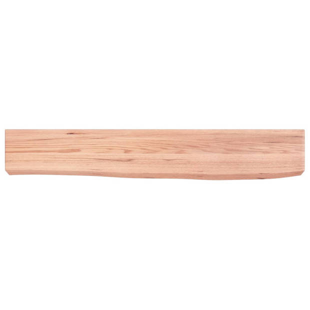 vidaXL Wandschap 60x10x6 cm behandeld massief eikenhout lichtbruin