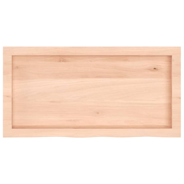 vidaXL Wandschap 80x40x(2-4) cm onbehandeld massief eikenhout