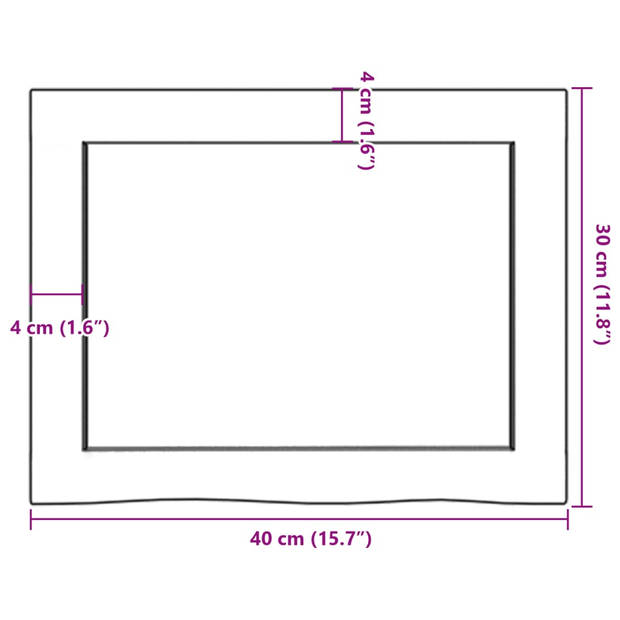 vidaXL Wandschap 40x30x(2-6) cm behandeld massief eikenhout lichtbruin