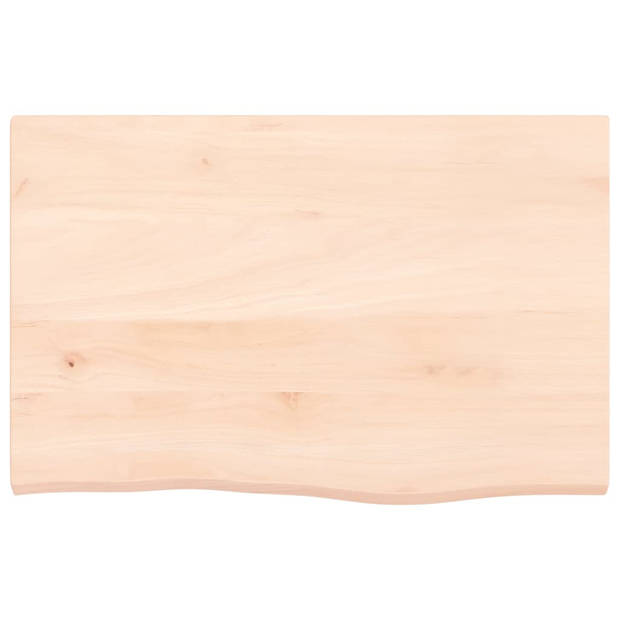 vidaXL Wandschap 60x40x2 cm onbehandeld massief eikenhout