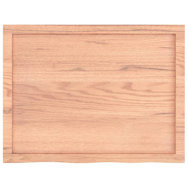 vidaXL Wandschap 80x60x(2-6) cm behandeld massief eikenhout lichtbruin