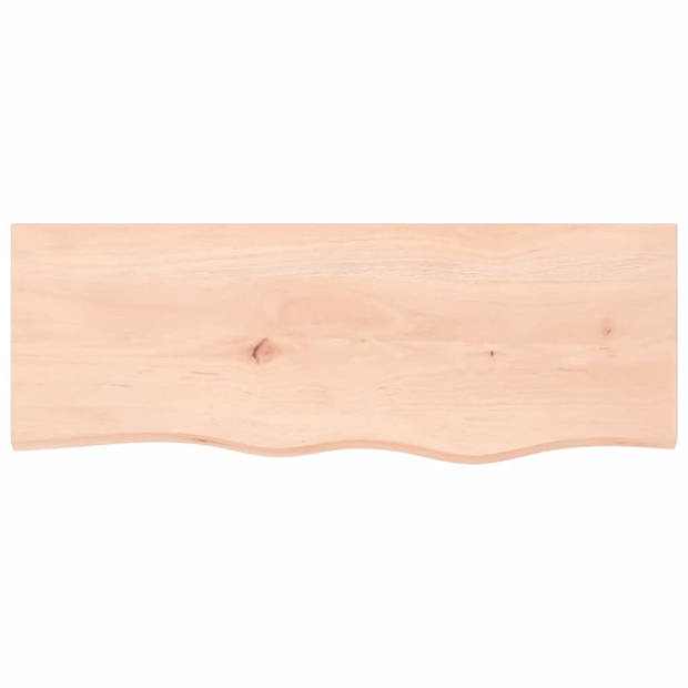 vidaXL Wandschap 80x30x2 cm onbehandeld massief eikenhout