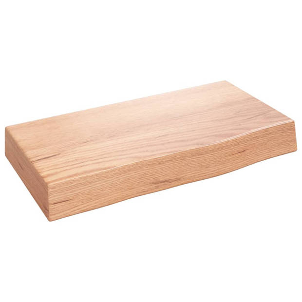 vidaXL Wandschap 40x20x6 cm behandeld massief eikenhout lichtbruin