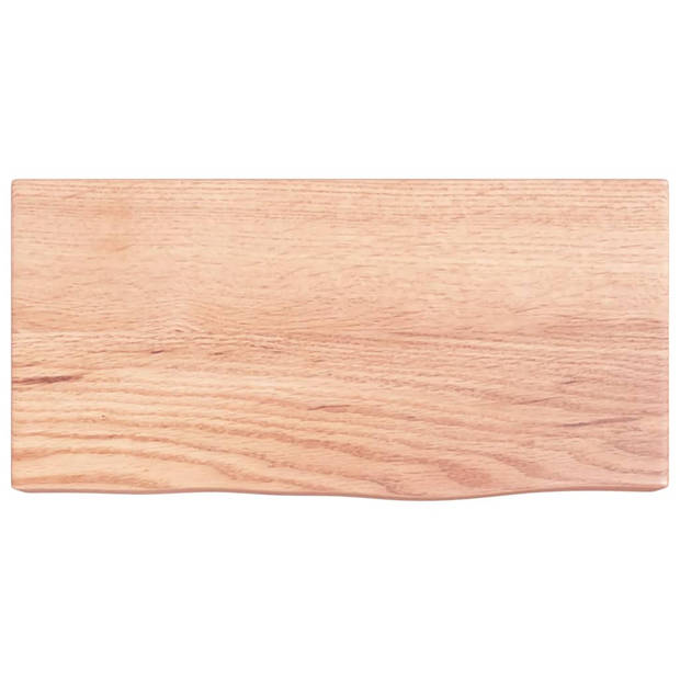 vidaXL Wandschap 40x20x6 cm behandeld massief eikenhout lichtbruin