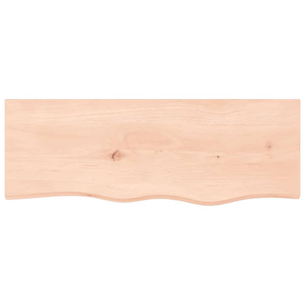 The Living Store Wandplank Rustiek - 80 x 30 x 6 cm - Massief Eikenhout - Onbehandeld - Draagvermogen 20 kg