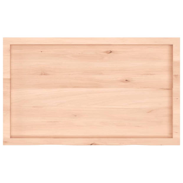 vidaXL Wandschap 100x60x(2-4) cm onbehandeld massief eikenhout