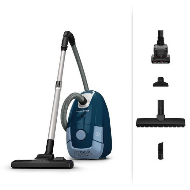 ROWEENTA RO3172EA Vacuümreiniger met tas, dierpakket, motor met een lage consumptie, 4,5 l Capaciteit, blauw