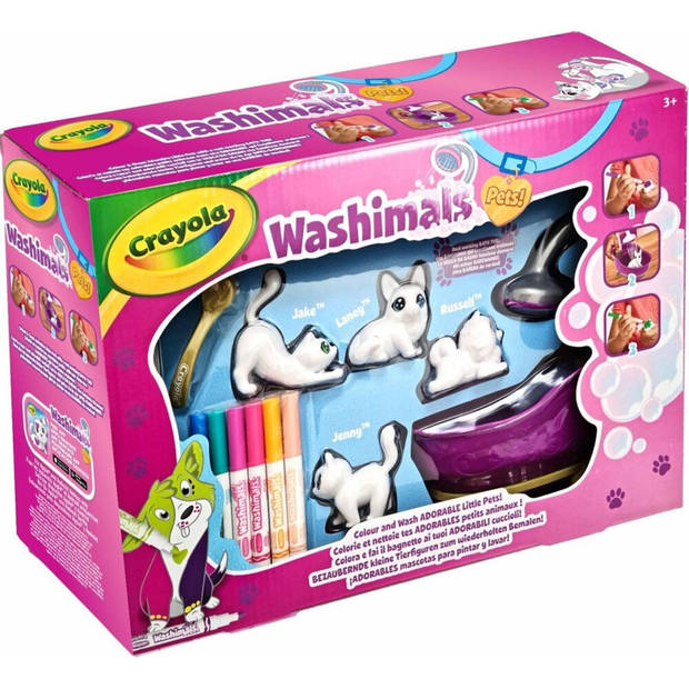 Goliath Crayola Washimals - Huisdieren - Activiteitenset Kleuren, Wassen en Opnieuw Kleuren met Dieren