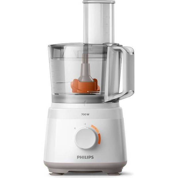 PHILIPS HR7320 / 00 - Daily Robot - 700 W - Kom van 1,5 L - 2-in-1 roestvrijstalen schijf - 2 snelheden + puls - Wit