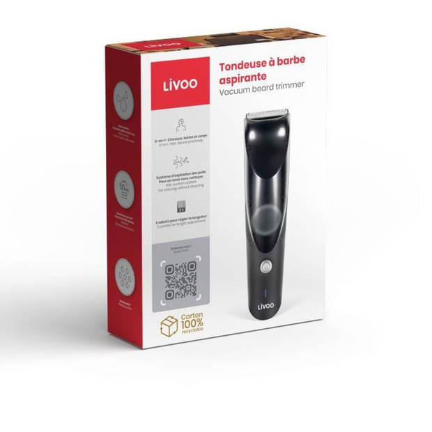 Livoo Wireless Downside - Haar / baard en lichaam -3 hoeven - 50 min autonomie - 5 W / 600 mAh