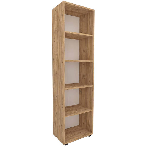 Ulas5 kantoor wandkast 5 planken eik decor.