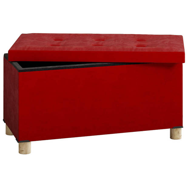 SizosL poef hocker met opslag rood.